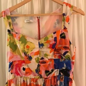 Ruched bust pinup floral fit & flare dress